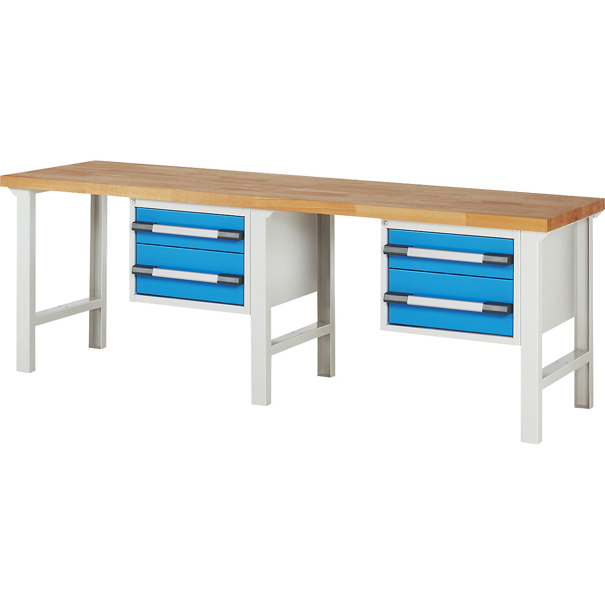 Établi modulaire – eurokraft basic: largeur plateau 1500 mm, 4