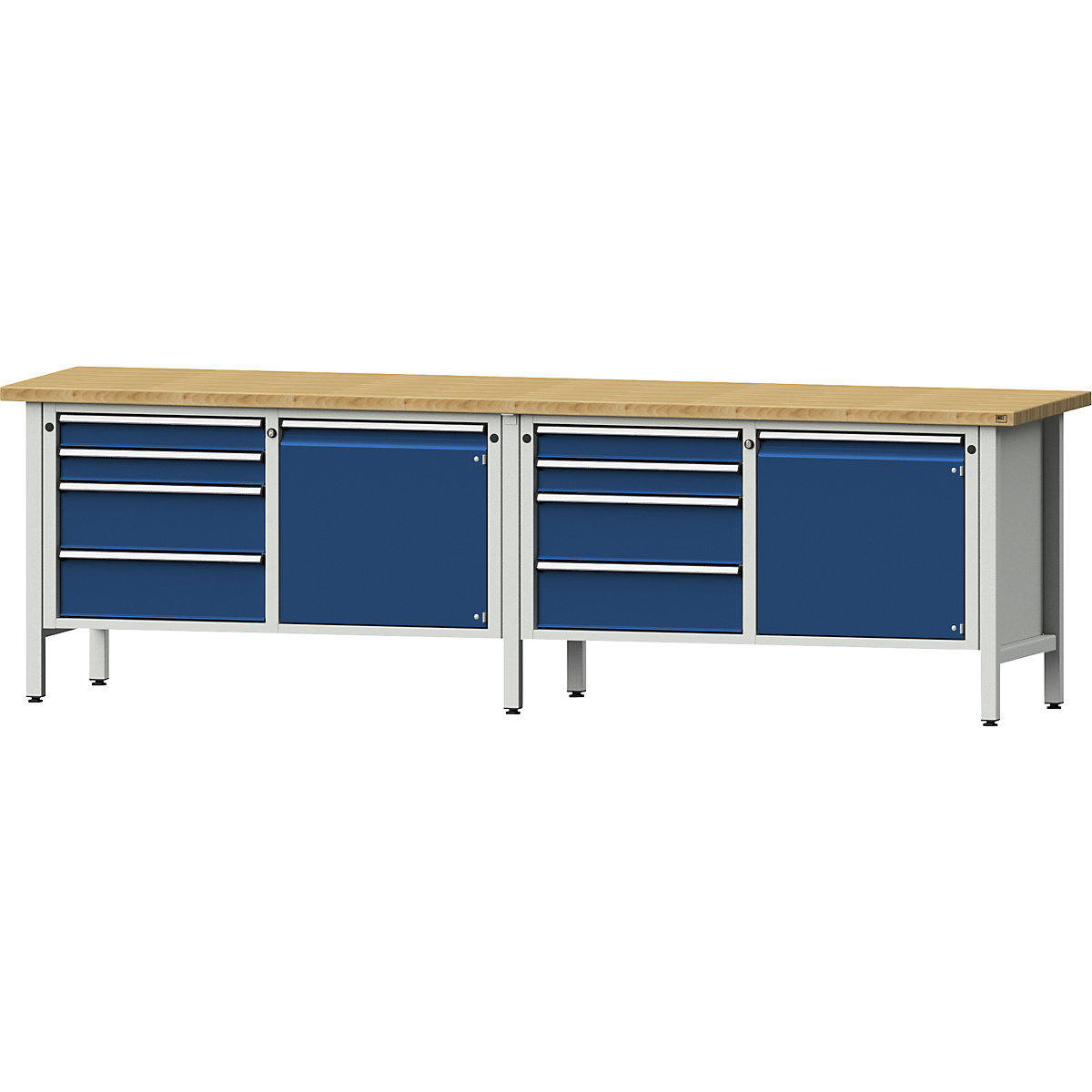 Établi de largeur 2800 mm, sur piétement - ANKE