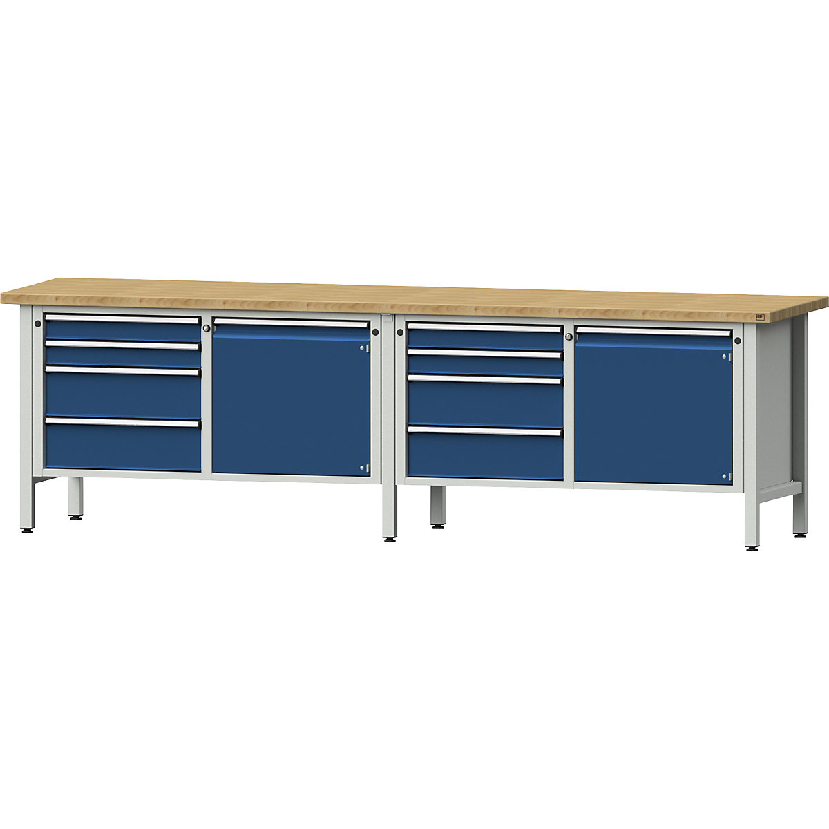 Établi de largeur 2800 mm, sur piétement - ANKE