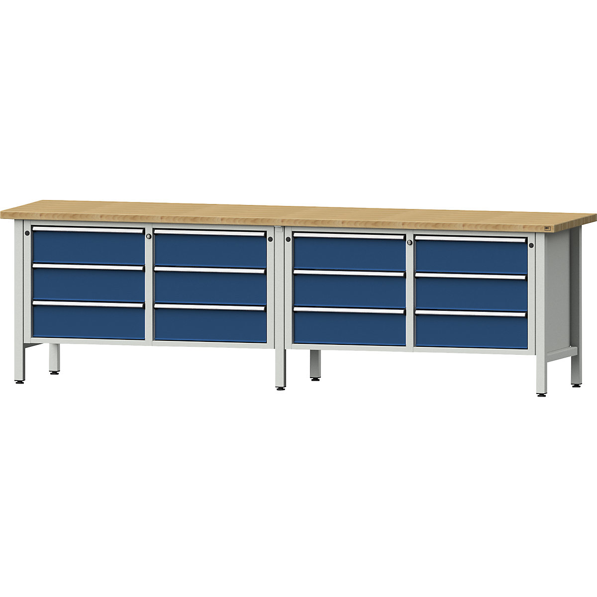 Établi de largeur 2800 mm, sur piétement - ANKE