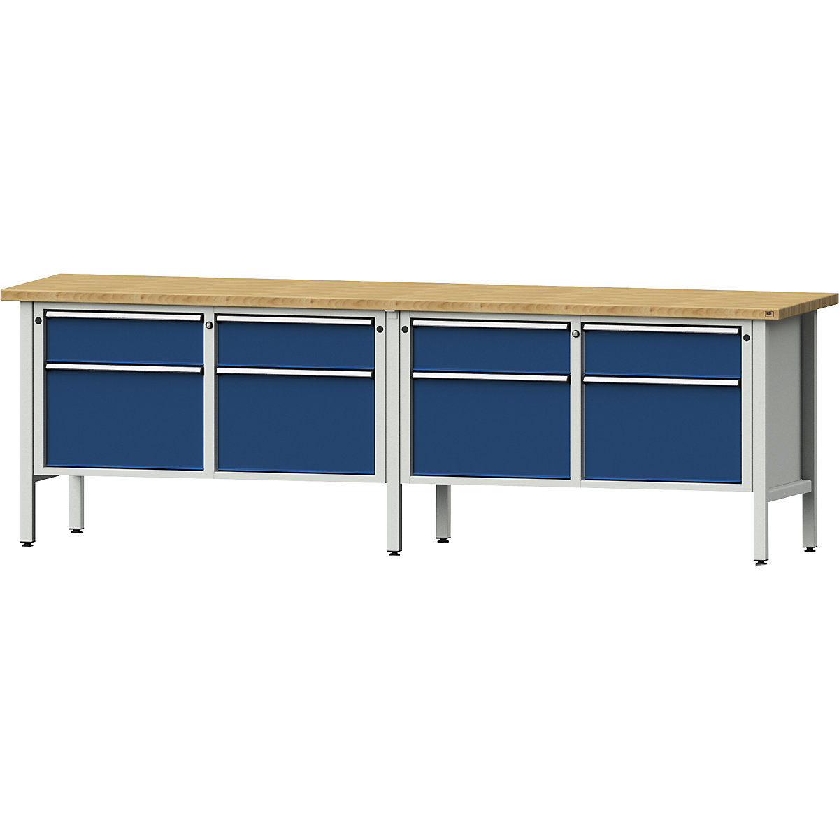 Établi de largeur 2800 mm, sur piétement – ANKE