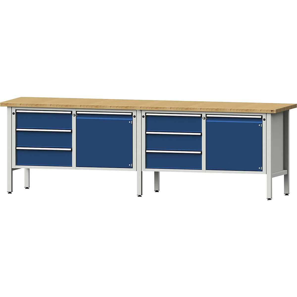 Établi de largeur 2800 mm, sur piétement – ANKE
