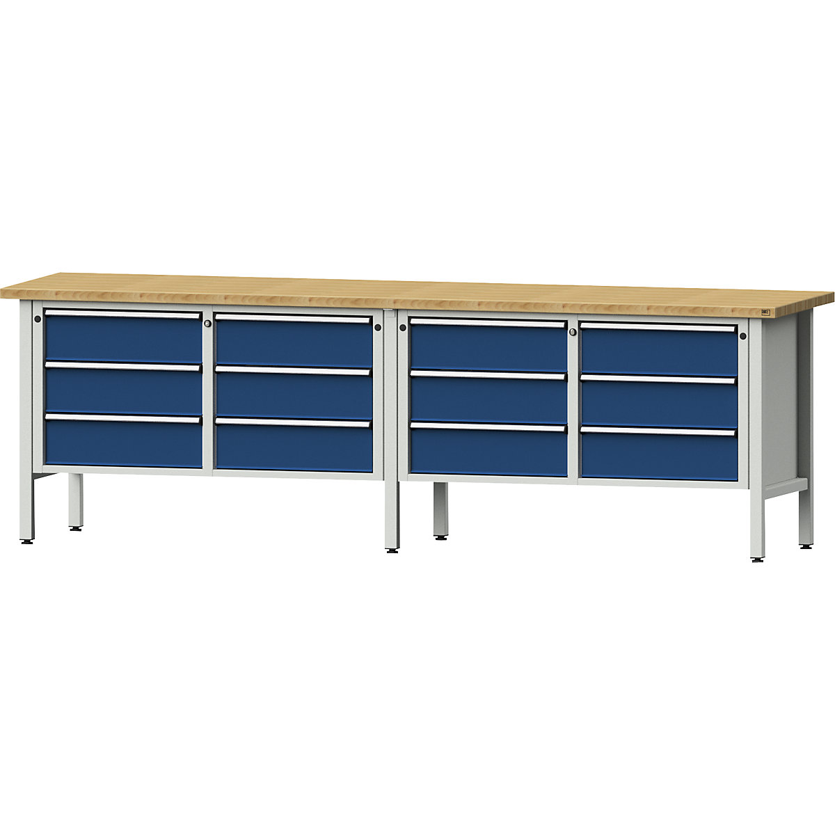 Établi de largeur 2800 mm, sur piétement - ANKE