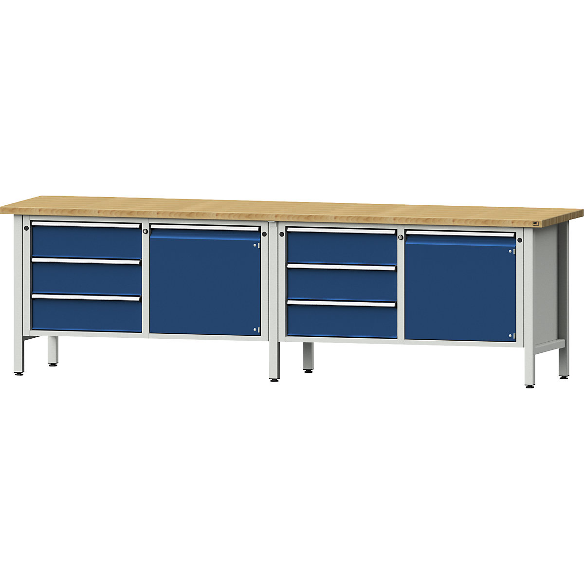 Établi de largeur 2800 mm, sur piétement &ndash; ANKE
