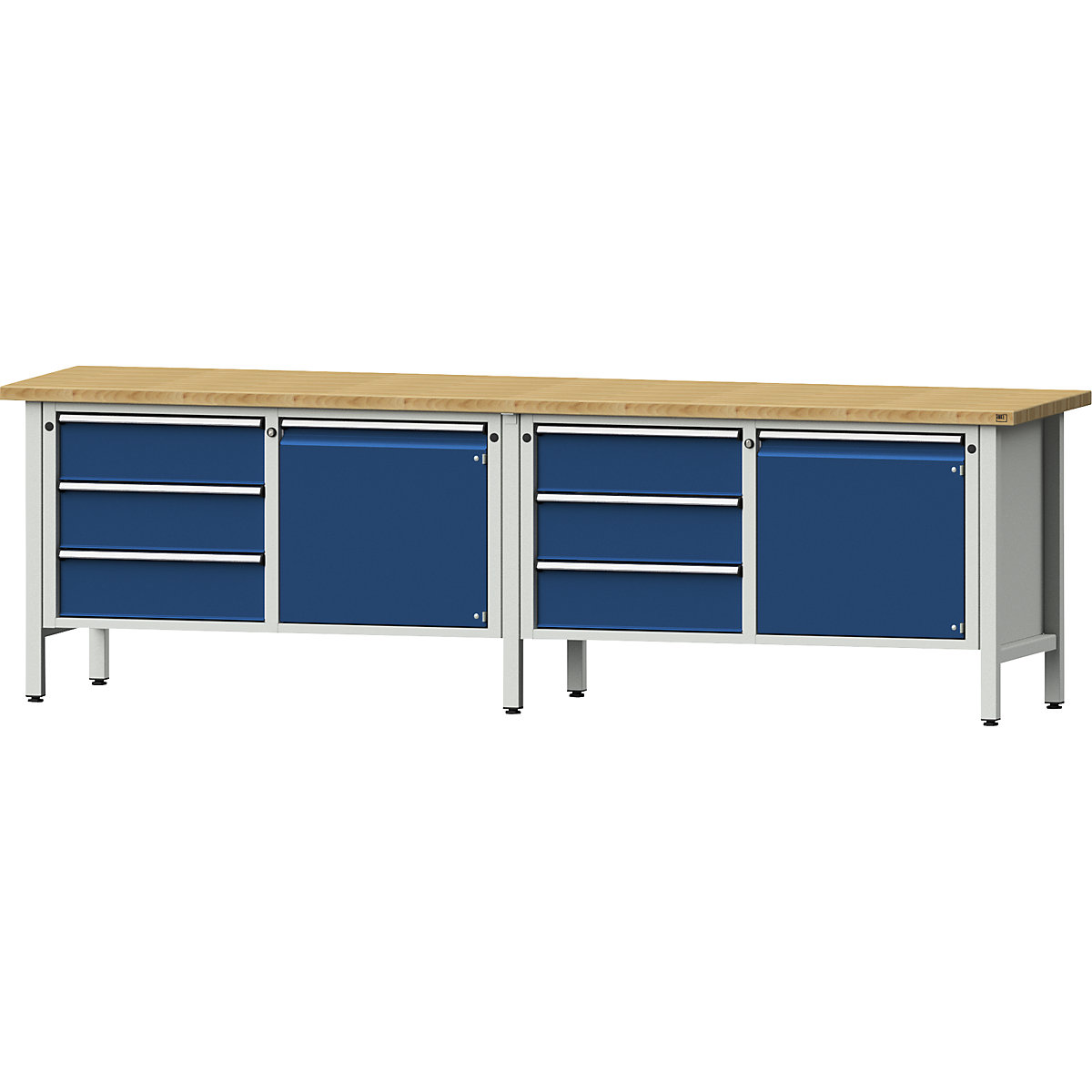 Établi de largeur 2800 mm, sur piétement – ANKE