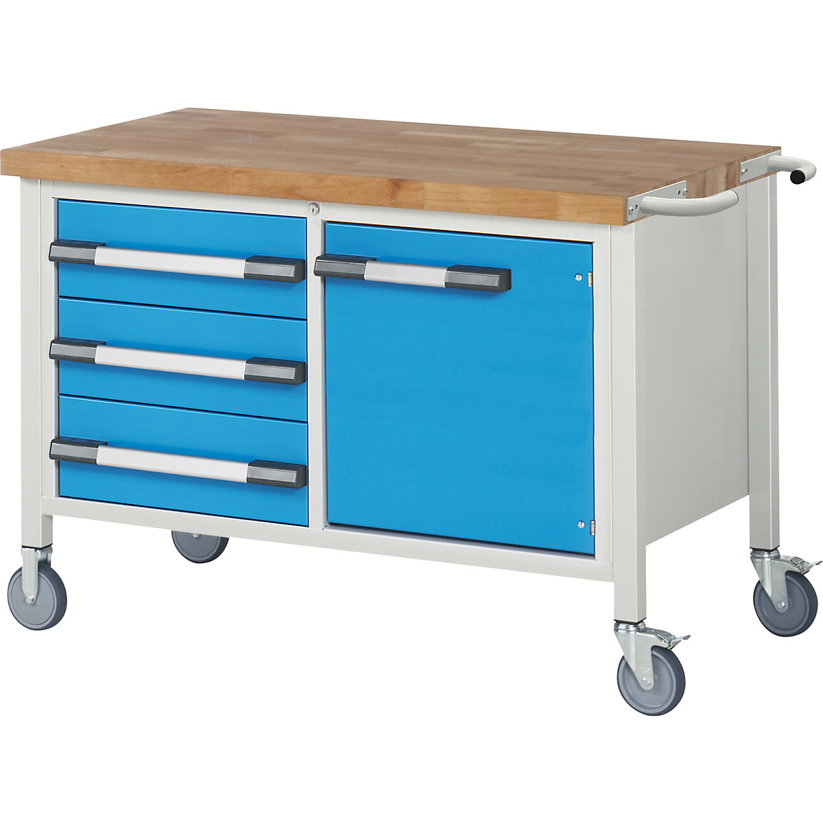 Établi mobile série 8000, sur piétement &ndash; eurokraft pro