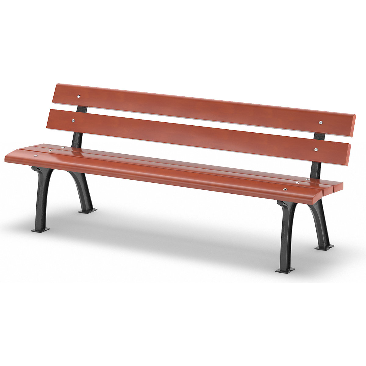 Park bench, solid cast iron frame (Product illustration 5)-4