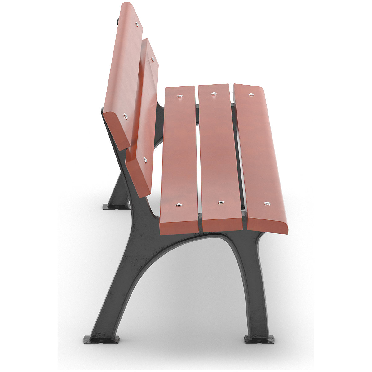 Park bench, solid cast iron frame (Product illustration 6)-5