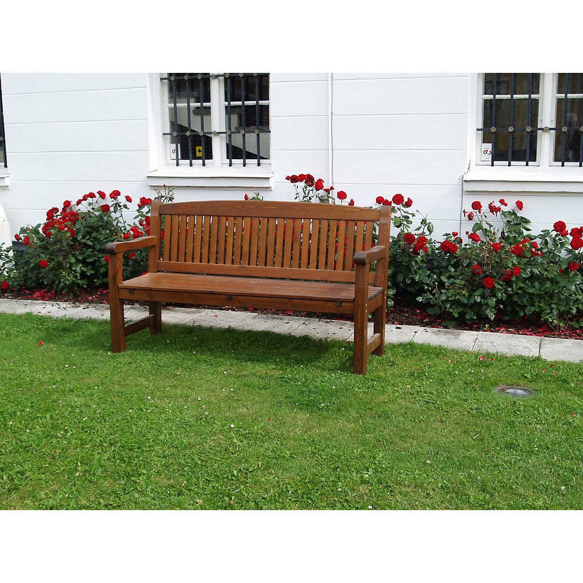 Wooden bench, brown (Product illustration 2)-1