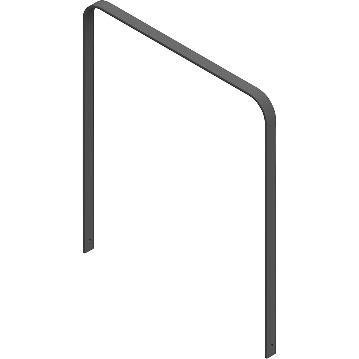 Bicycle parking rail, hot dip galvanised, iron glimmer, curving model, WxD 1000 x 50 mm-4