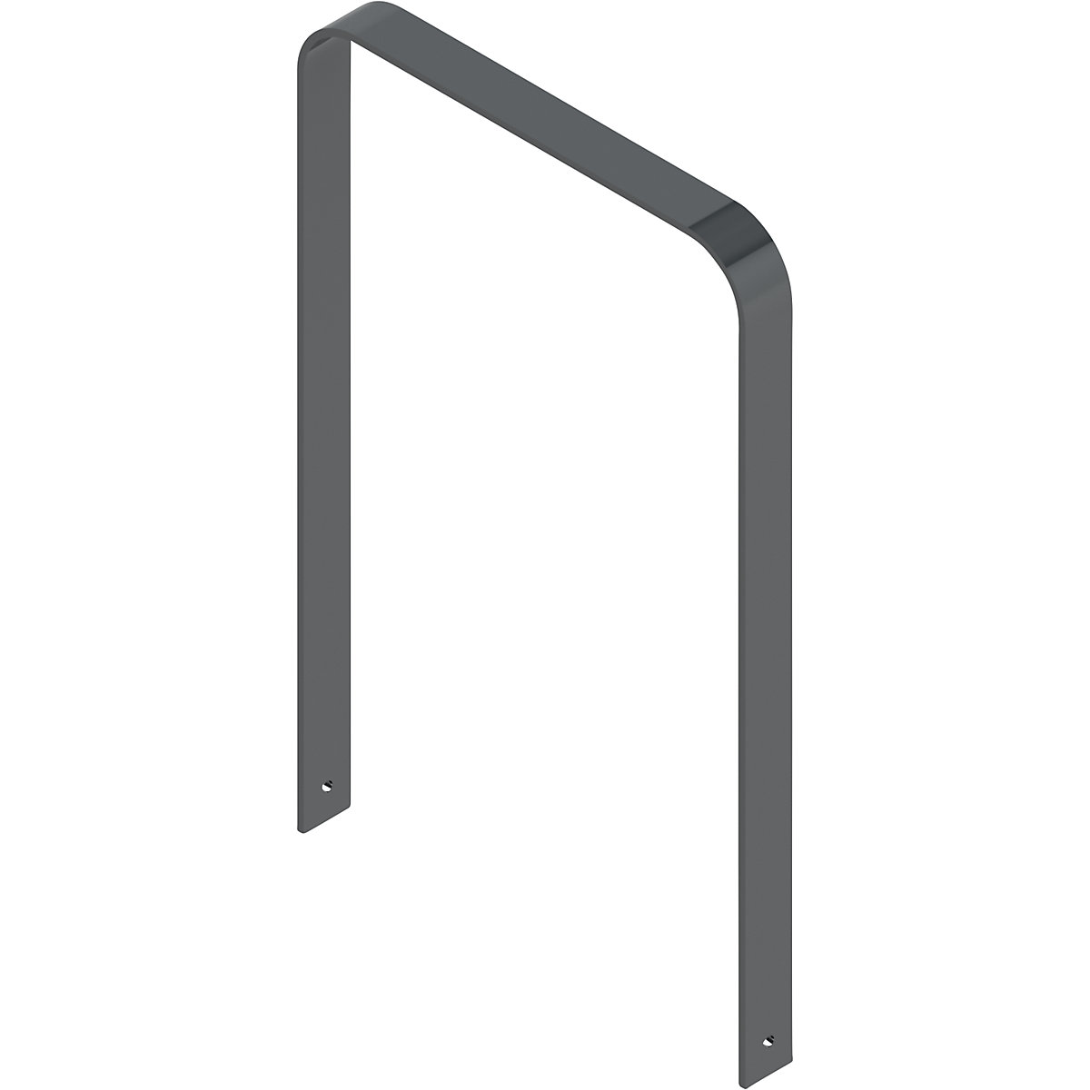 Bicycle parking rail, hot dip galvanised, iron glimmer, curving model, WxD 750 x 80 mm-1