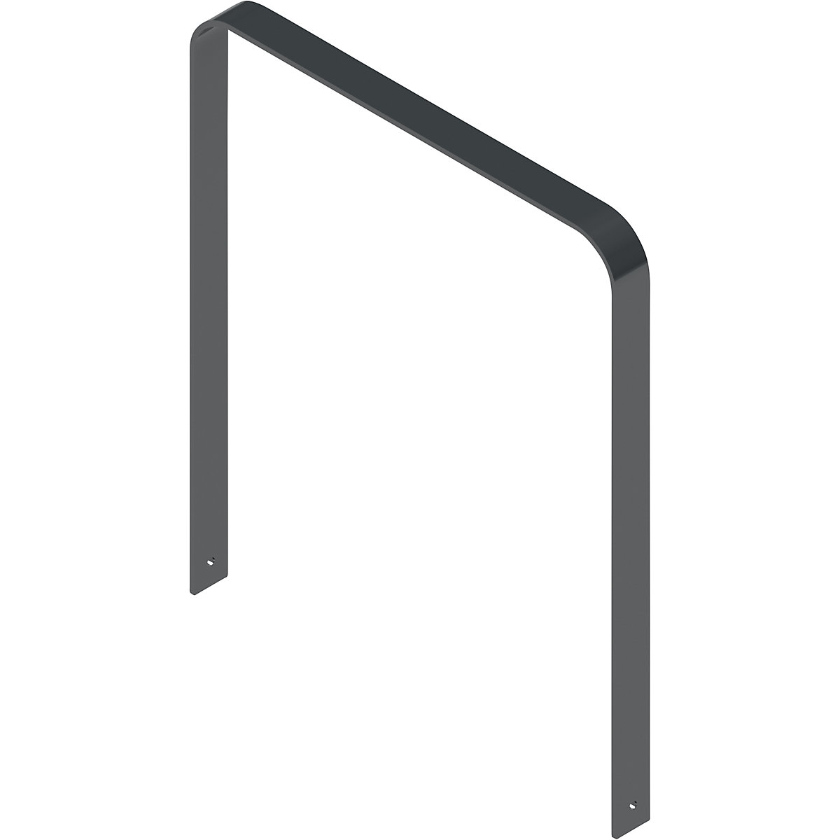 Bicycle parking rail, hot dip galvanised, iron glimmer, curving model, WxD 1000 x 80 mm-3