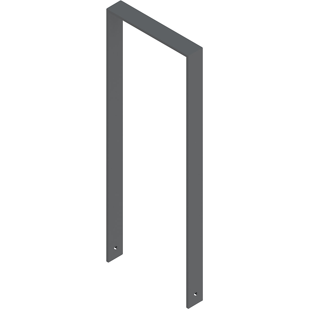 Bicycle parking rail, hot dip galvanised, iron glimmer, straight model, WxD 450 x 80 mm-1