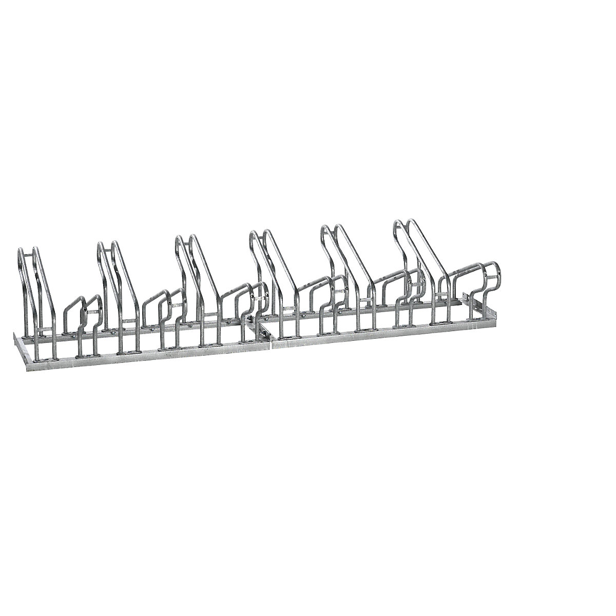 Bicycle rack, for double-sided shelter, with 24 parking spaces