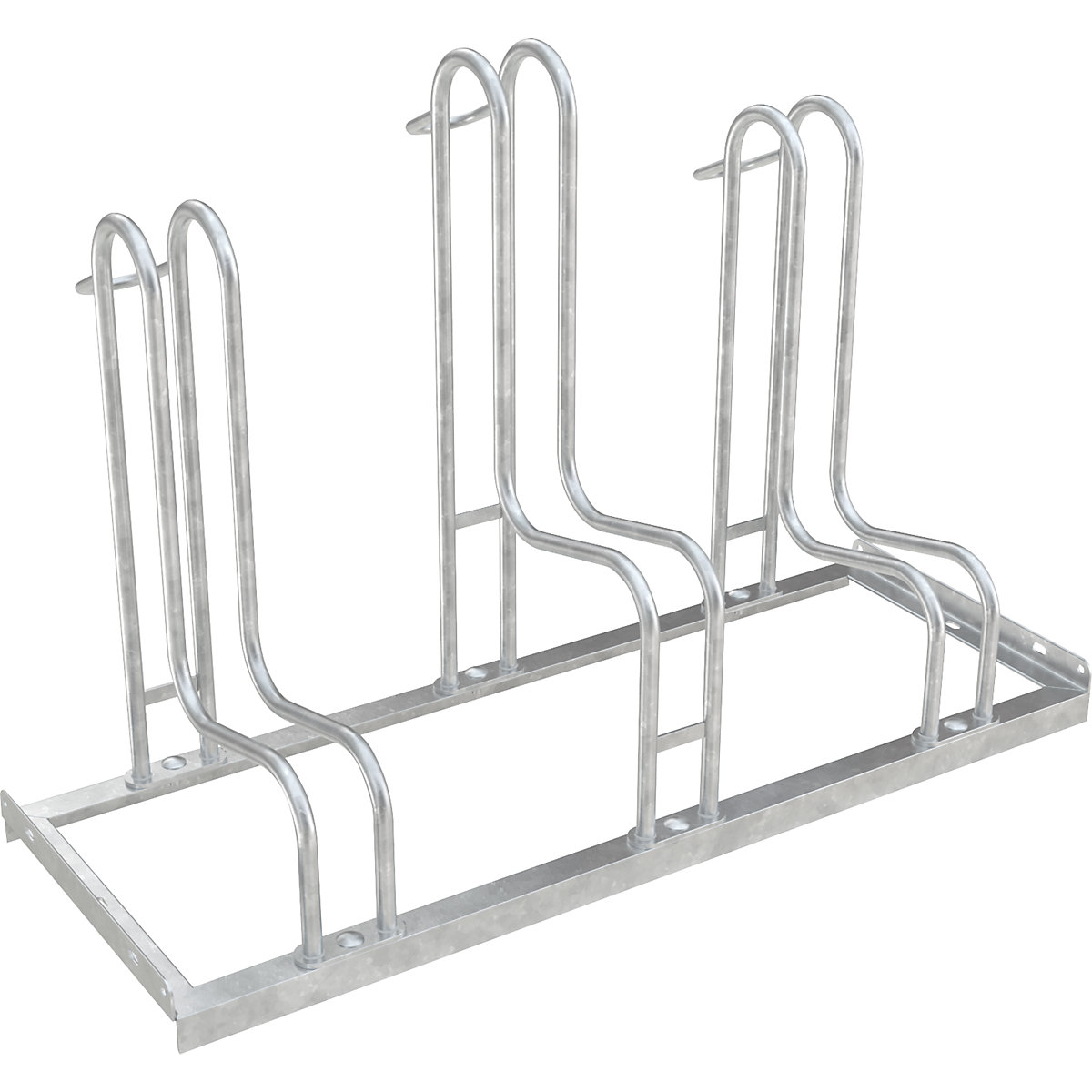 Bicycle stand, single sided, 3 parking spaces, tyre width up to 55 mm