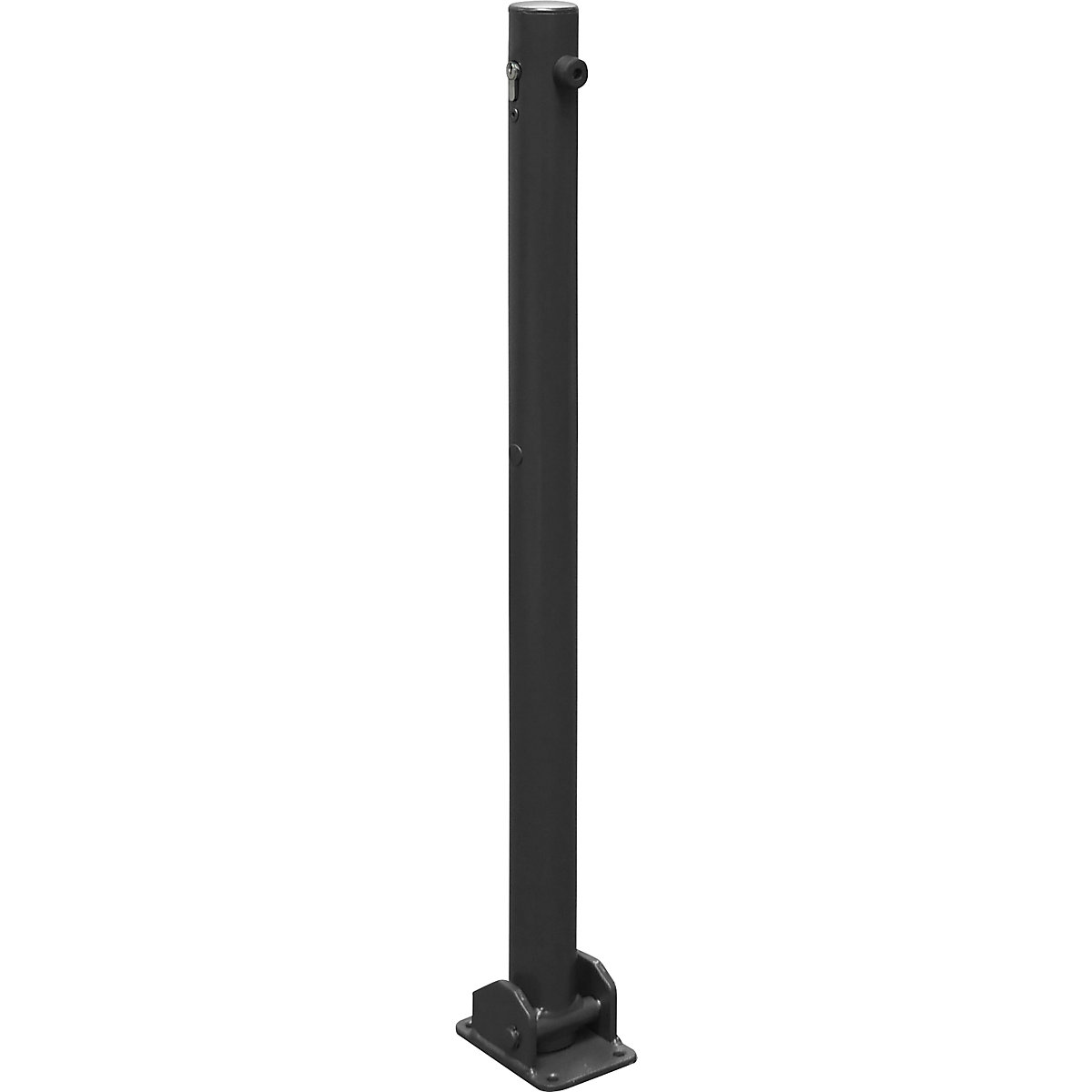 Barrier post, Ø 60 mm, iron mica, folding with profile cylinder, without eyelet-3