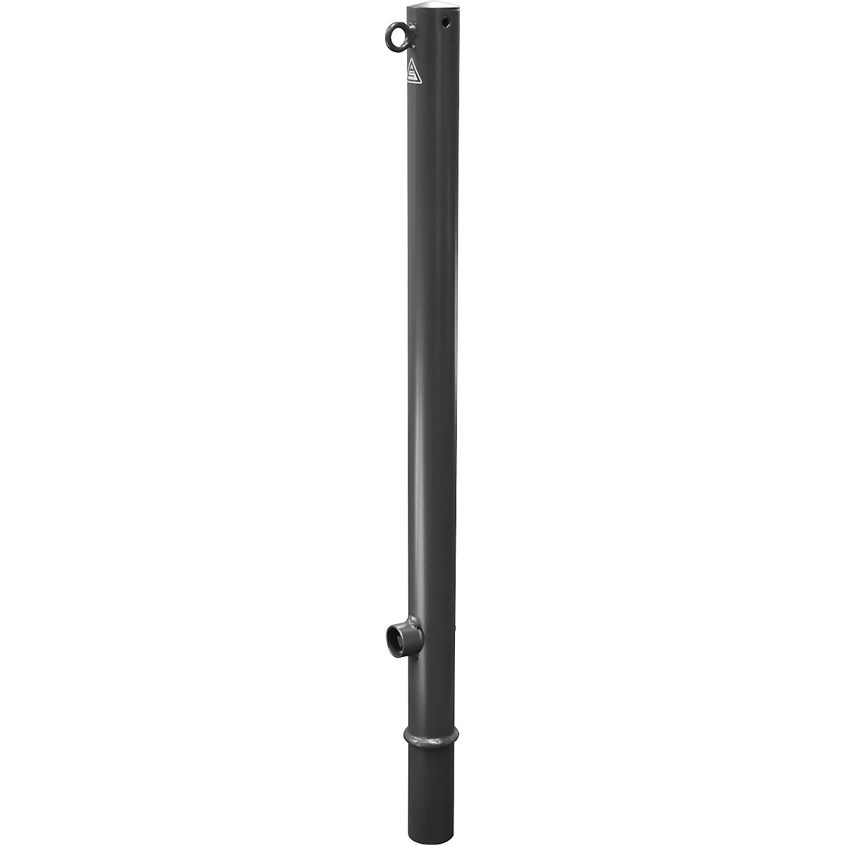 Barrier post, Ø 60 mm, iron mica, removable, with 1 eyelet-3
