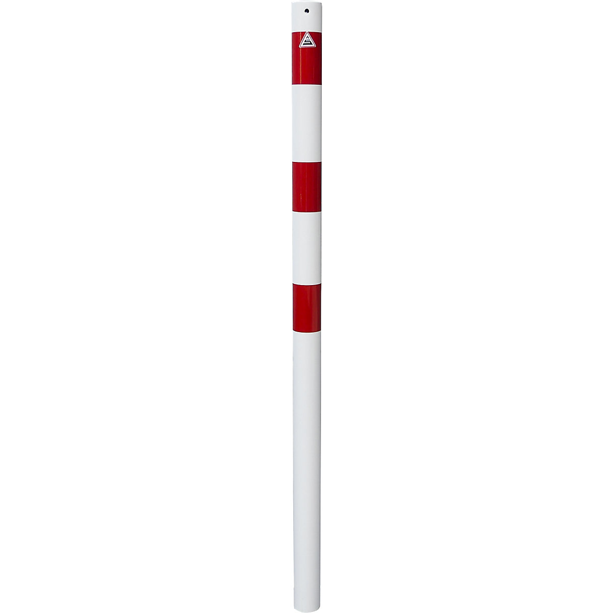 Barrier post, Ø 60 mm, white / red, for concreting in, without eyelet-2