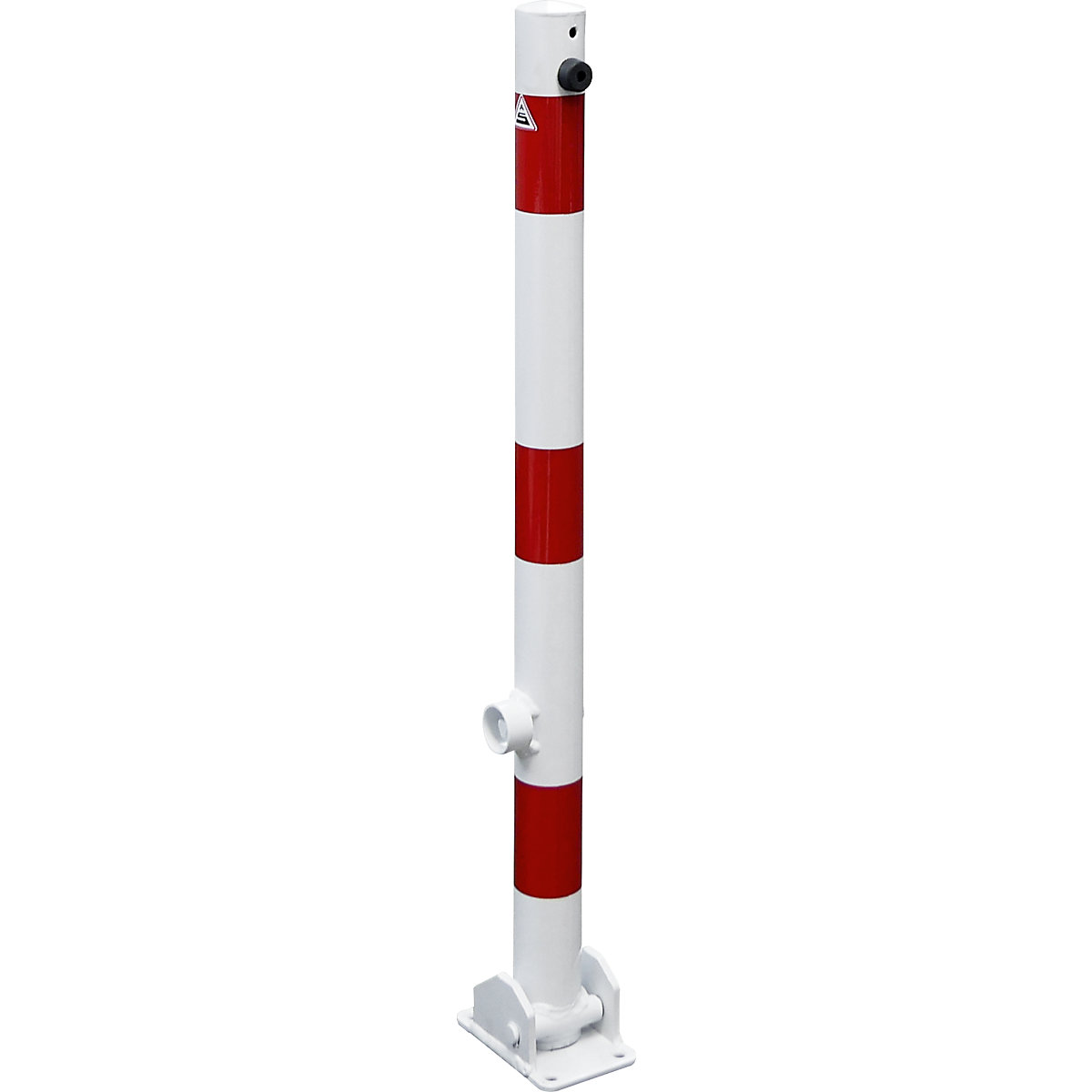 Barrier post, Ø 60 mm, white / red - Schake