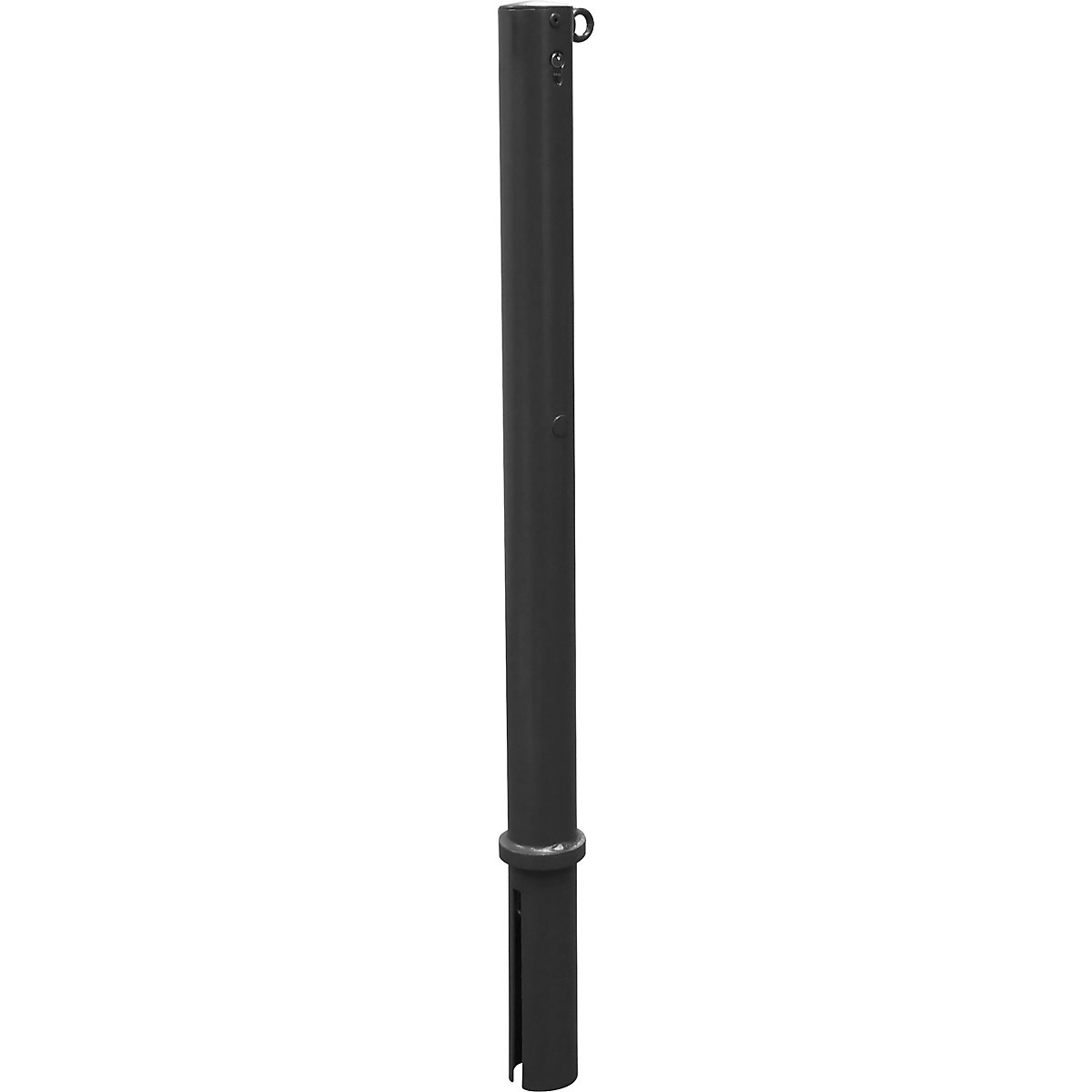 Barrier post, Ø 76 mm, iron mica, removable with profile cylinder, with 1 eyelet-3
