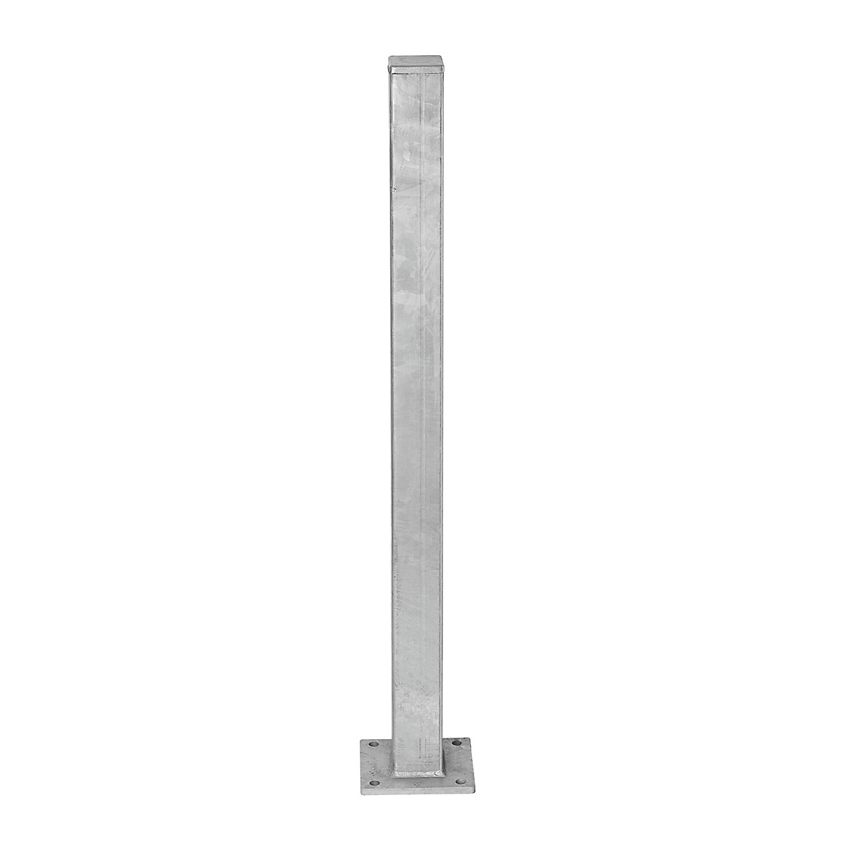 Barrier post made of steel, for bolting in place, 70 x 70 mm, hot dip galvanised-5