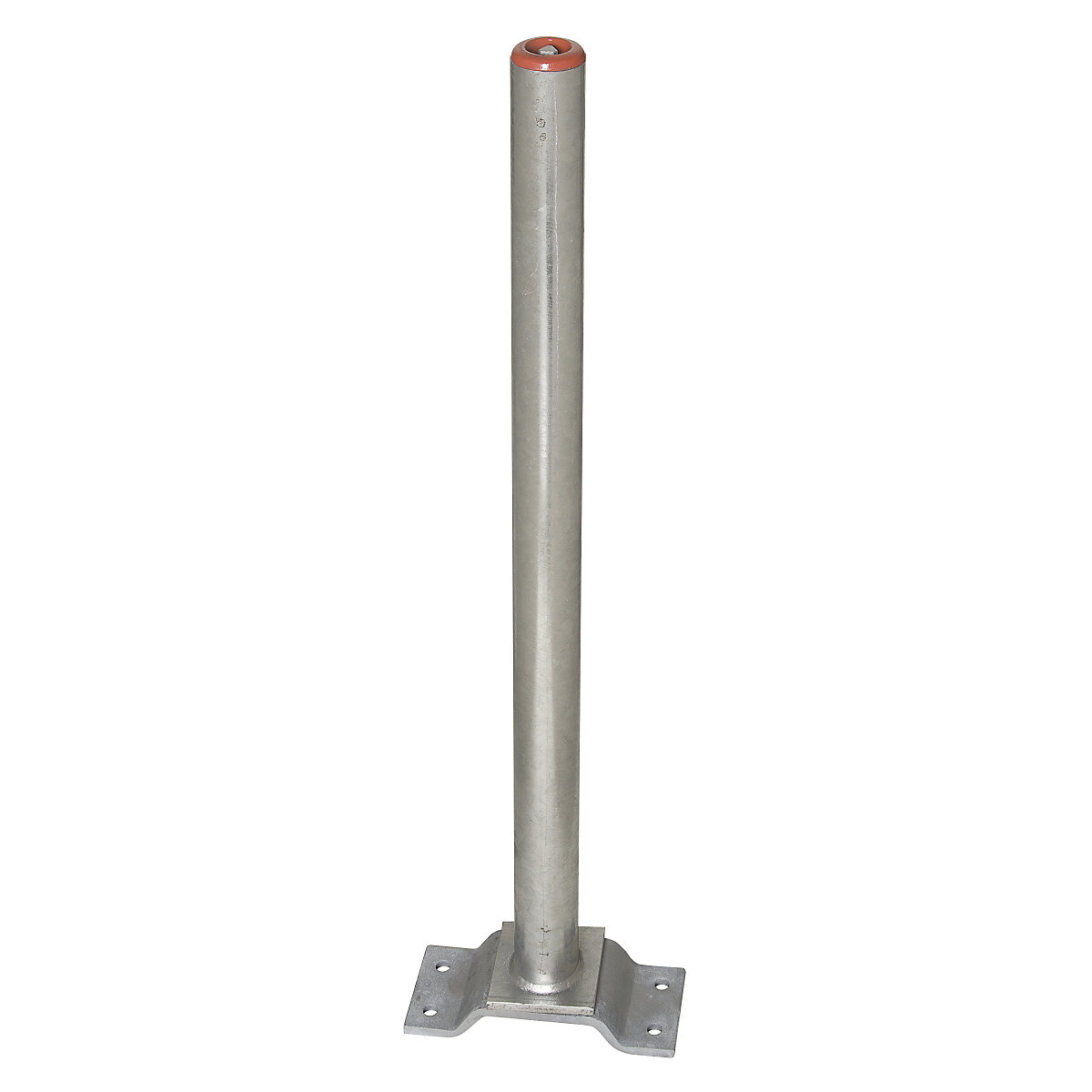 Barrier post made of steel, for bolting in place, Ø 60 mm, hot dip galvanised, 2 chain eyelets-7