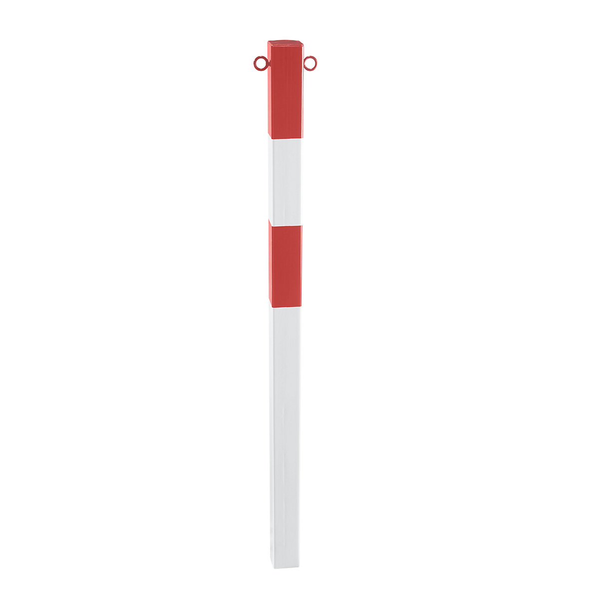 Barrier post made of tubular steel