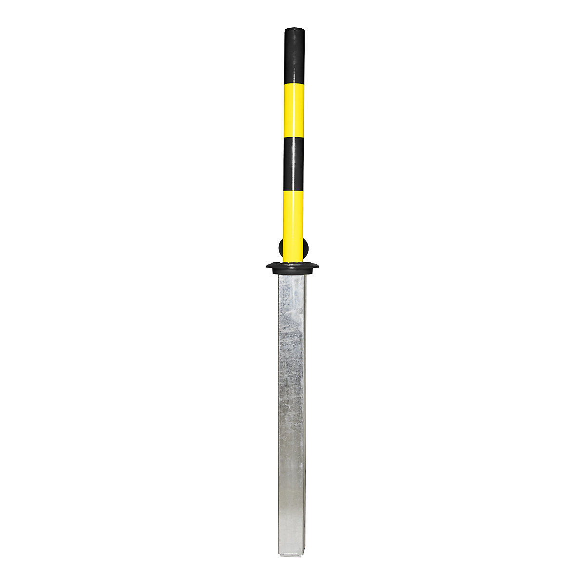 Barrier post, semi-automatic lowering, black-yellow-6