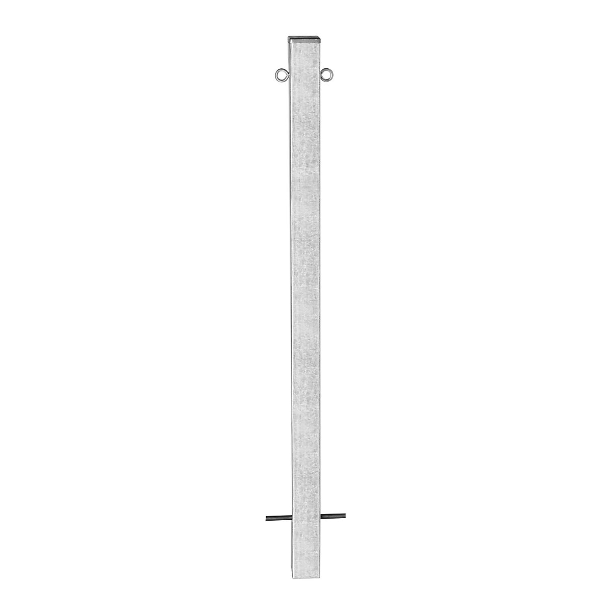 Barrier post, for setting in concrete, 70 x 70 mm, hot dip galvanised, 2 eyelets-4