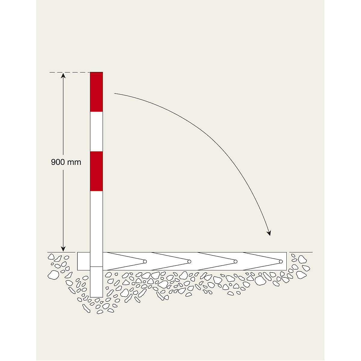 Folding barrier post (Product illustration 3)-2