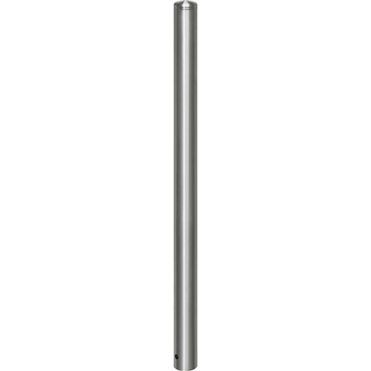 Stainless steel barrier post, with end cap, ground sleeve for concreting in, Ø 76 mm-9
