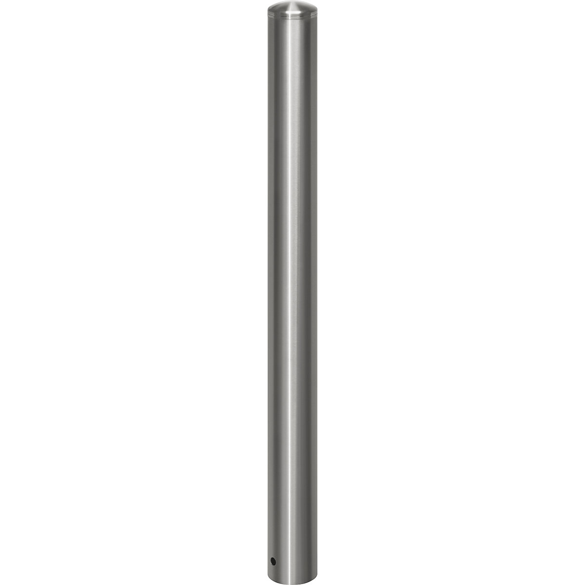 Stainless steel barrier post, with end cap, ground sleeve for concreting in, Ø 102 mm-5
