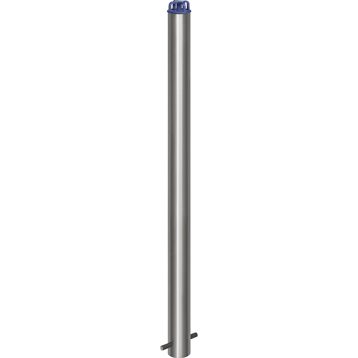 Stainless steel barrier post, with chain head, for concreting in, Ø 76 mm-1