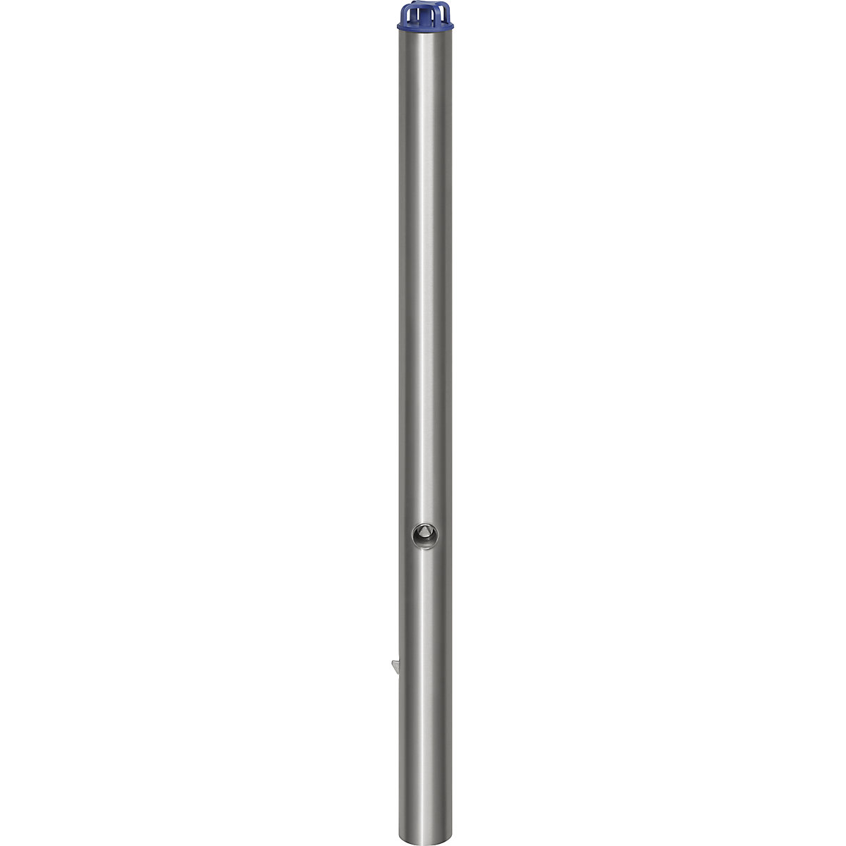 Stainless steel barrier post, with chain head, for concreting in with ground sleeve, Ø 76 mm, triangular lock-4