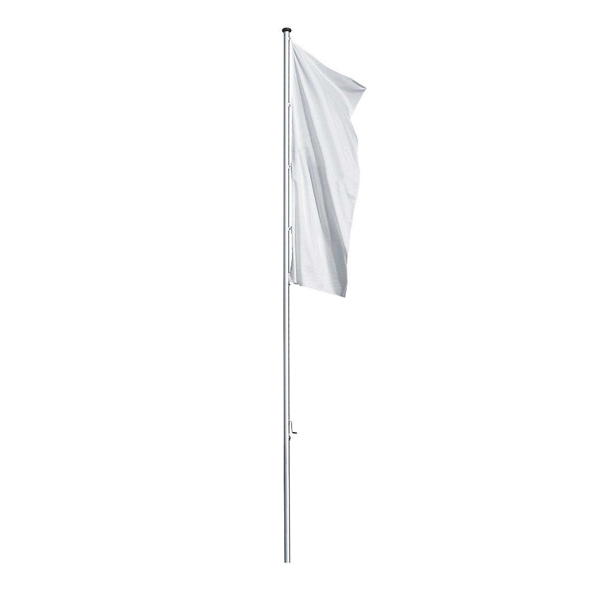 Mannus – PRESTIGE aluminium flag pole, without extension arm, height above ground 6 m, Ø 75 mm