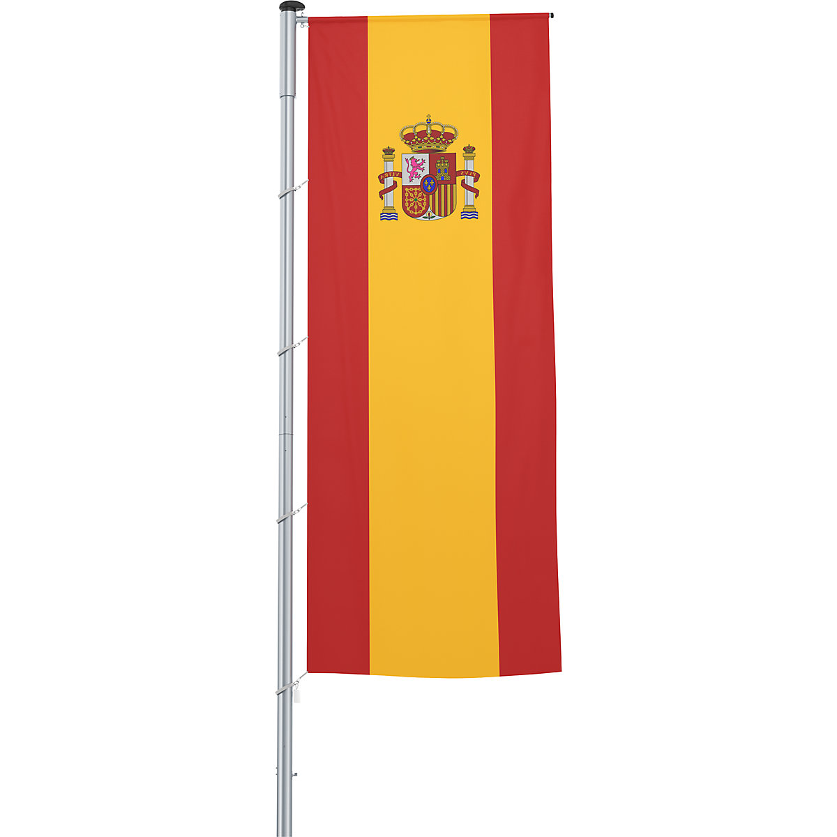 Vertical flag with outrigger/national flag – Mannus, format 1.2 x 3 m, Spain-5