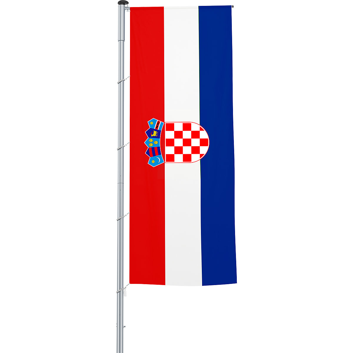 Vertical flag with outrigger/national flag – Mannus, format 1.2 x 3 m, Croatia-29
