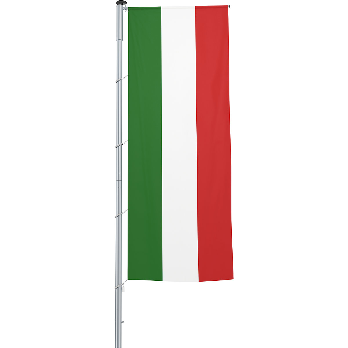 Vertical flag with outrigger/national flag – Mannus, format 1.2 x 3 m, Italy-30