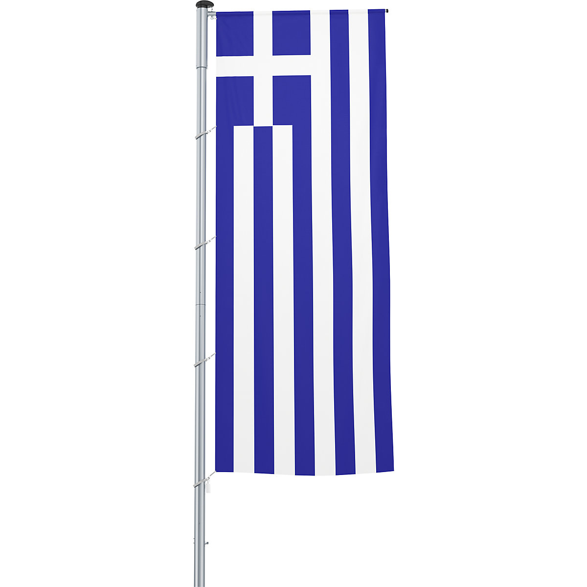 Vertical flag with outrigger/national flag – Mannus, format 1.2 x 3 m, Greece-12