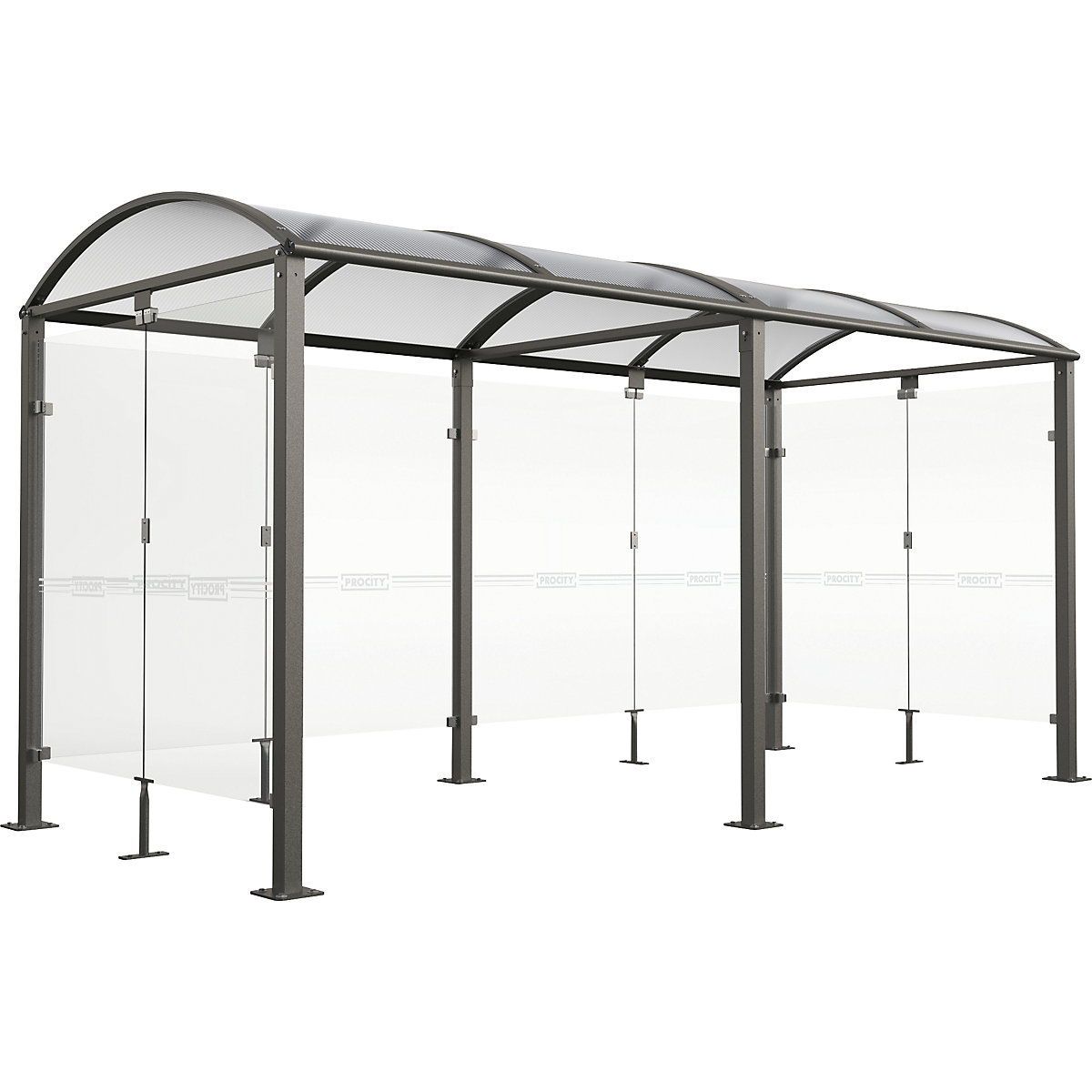 Bicycle shelter with glass - PROCITY