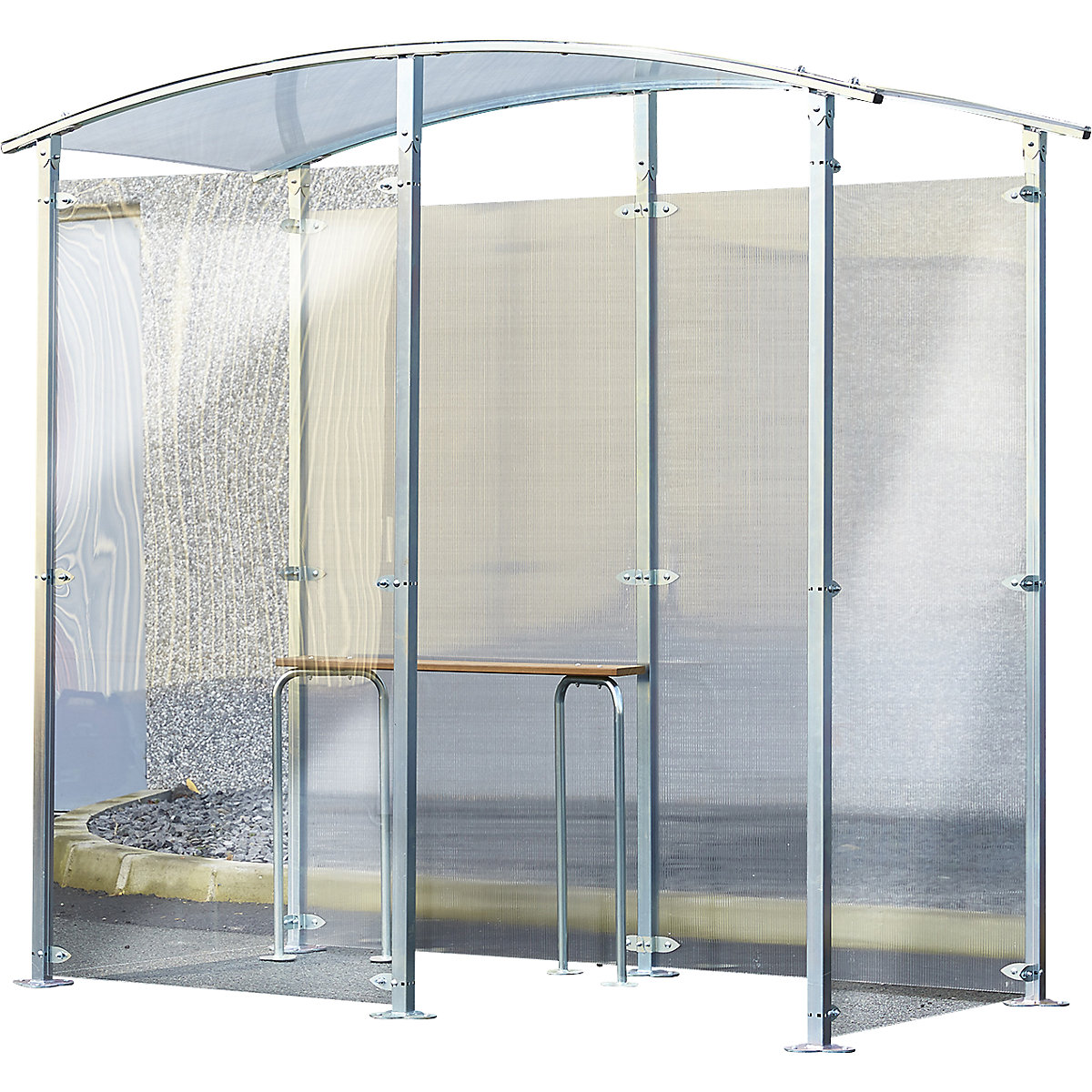 Smokers' shelter, metal - Mottez