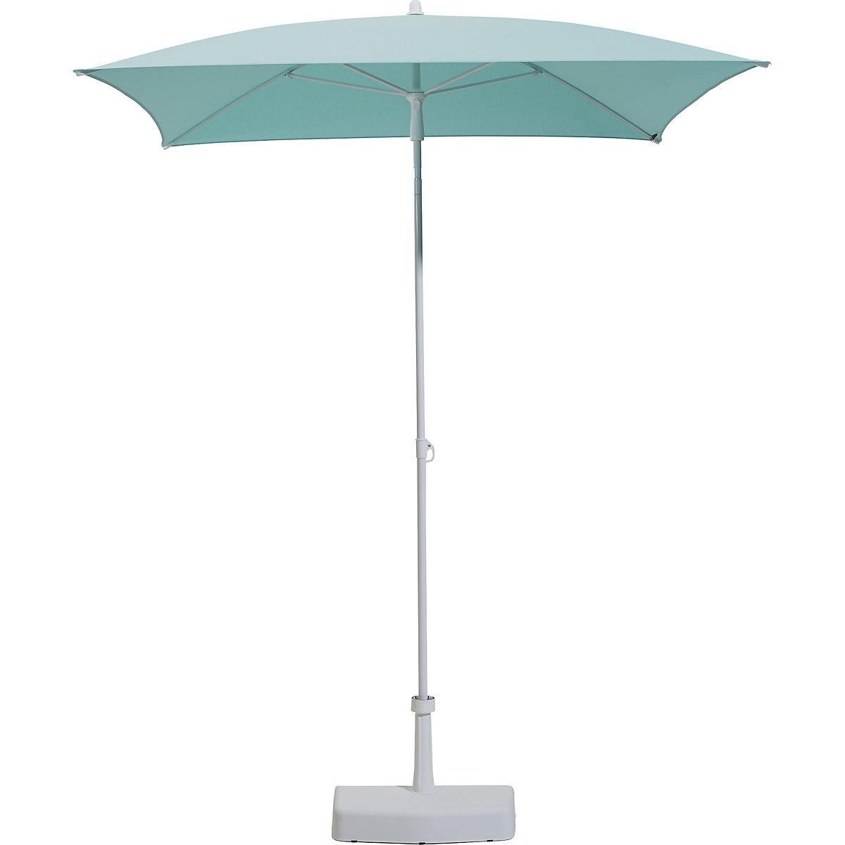 Parasol, square, LxW 1600 x 1600 mm, frame white, aqua-5