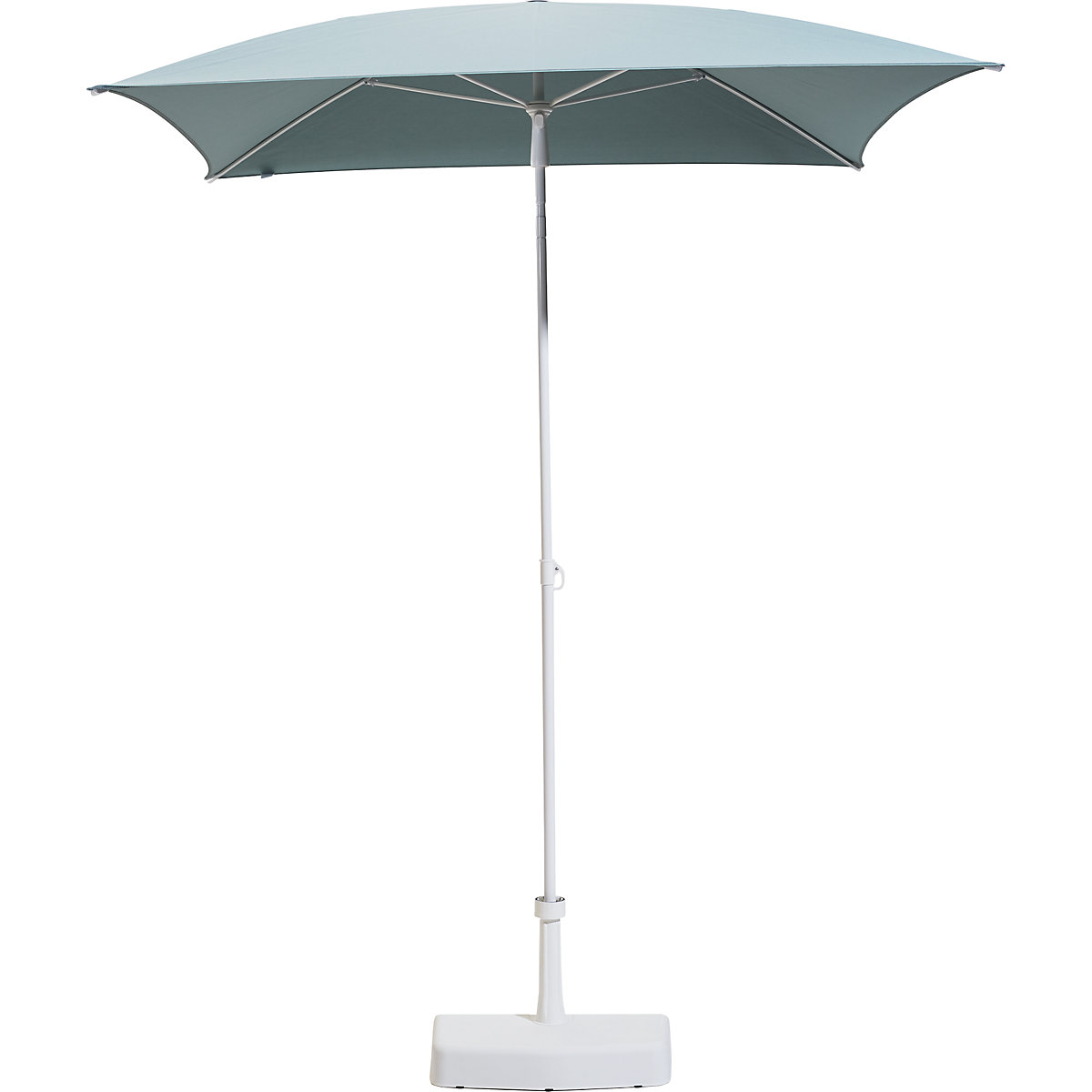 Parasol, square, LxW 1600 x 1600 mm, frame white, sea blue-3