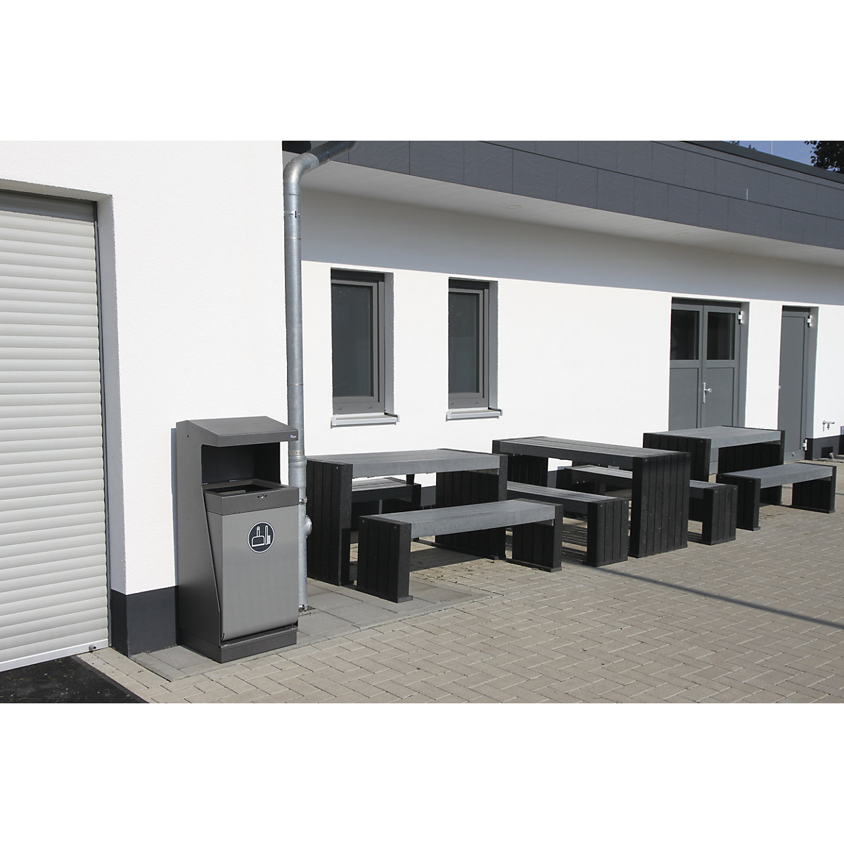 Outdoor waste collector, steel (Product illustration 3)-2