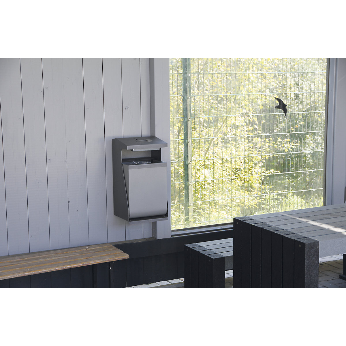 Outdoor waste collector, steel (Product illustration 2)-1