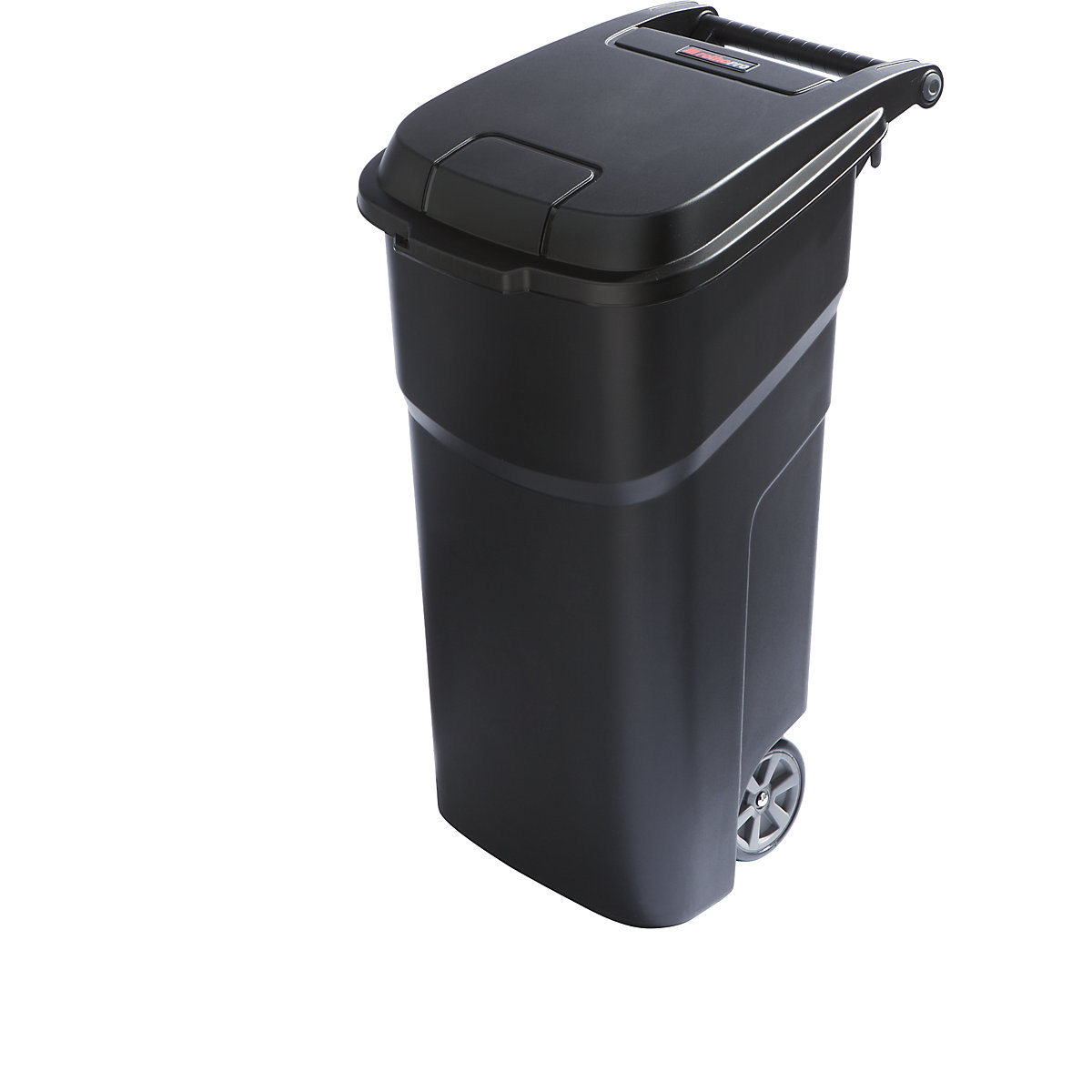 Polypropylene waste bin – rothopro, capacity 100 l, WxHxD 440 x 920 x 590 mm, mobile, black lid-10