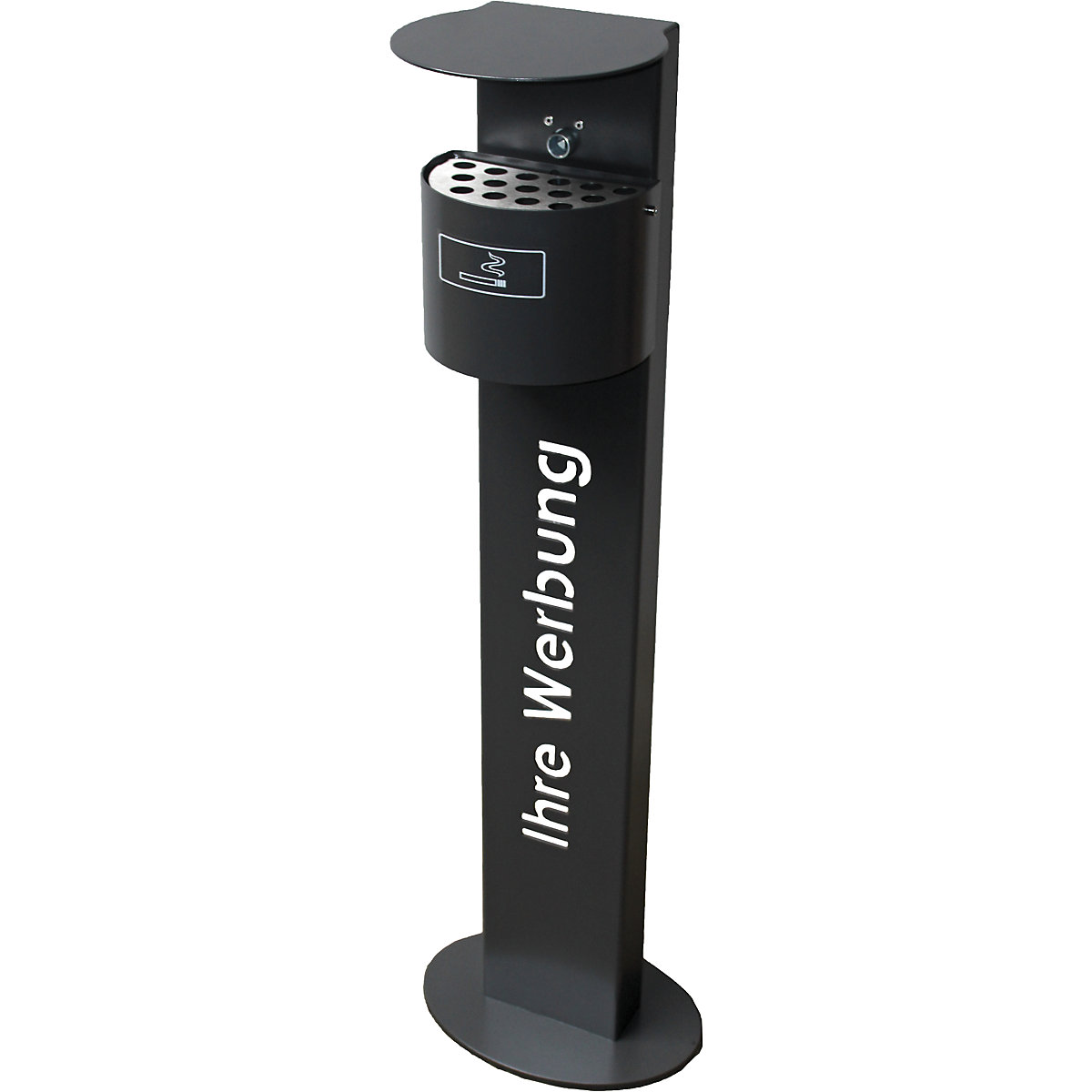 Semi-round pedestal ashtray (Product illustration 2)-1