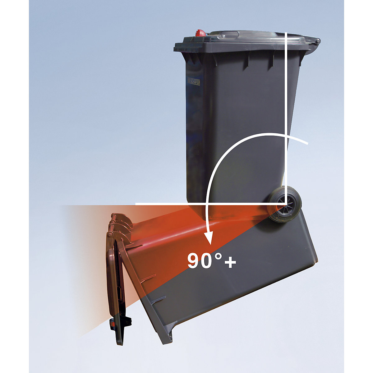 Waste bin with gravity lock (Product illustration 2)-1