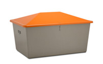 Grit container made of GRP