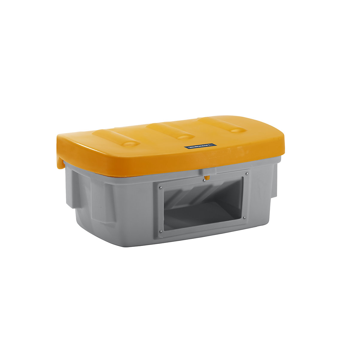 Universal / grit container – eurokraft pro, with dispenser opening, 100 l, orange lid-5
